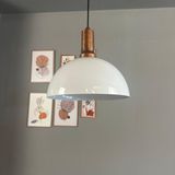 Bamyum Yimpi Beyaz Avize Patina Fener Başlık Tekli Sarkıt Salon Mutfak Kuaför Cafe Lamba Dekoratif - 1