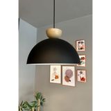 Bamyum Yimpi Siyah Avize Bej Şapka Tekli Sarkıt Salon Kuaför Cafe Dekoratif Aydınlatma Pastane