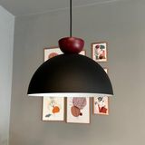 Bamyum Yimpi Siyah Avize Vişne Çürüğü Şapka Tekli Sarkıt Salon Kuaför Cafe Dekoratif Aydınlatma Pastane