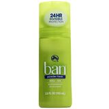 Ban Invisible Roll On Antiperspirant Deodorant Powder Fresh 3.5 Fl Oz 103 Ml