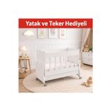 Banana Baby Pure Yatak Hediyeli Tekerlekli Anneyanı Sallanır Sabitlenir 50X100 Beşik