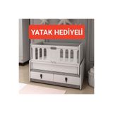 BANANA BABY YATAK HEDİYELİ MARS ASANSÖRLÜ 60*120 ANNEYANI SALLANIR SABİTLENİR İKİ ÇEKMECELİ BEŞİKK