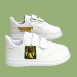 Bananini Baskılı Beyaz Bantlı Çocuk Spor Ayakkabı Sneaker