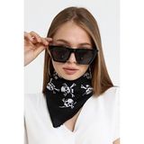 Bandana Kurukafa %100 Pamuklu Unisex Siyah - Siyah / Standart - 000-Siyah