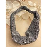 Bandana Parıltılı saç bandı Lastikli Paraşüt Bandana