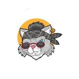 Bandanalı Kedi Sticker 17CM