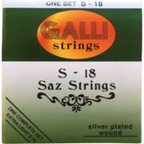 Bando Müzik Aletleri Kısa Sap Galli Kaliteli Bağlama Saz Teli 018 Tezene Hediyeli