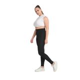 Banega Curve Büyük Beden Örme Şardonlu Polarlı Kışlık Siyah Tayt Siyah 2XL