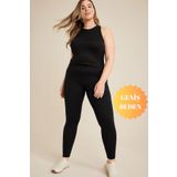 Banega Curve Kadın Büyük Beden Toparlayıcı Inceltici Yuksek Bel Siyah Tayt Siyah 3XL