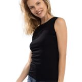 BANEGA Kadın Bisiklet Yaka Sıfır Kol Likralı Esnek Kumas Basic Siyah Body (SİYAH, S/M)