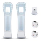 bangbird Motion Plus Adaptör Sensörü W/Silikon Kılıf Nintendo Wii Uzaktan Kumanda için, MotionPlus Adaptör Hızlandırıcı - 2 Adet Beyaz