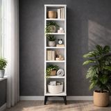 Bangu Çok Amaçlı Dolap ( Genişlik 30 cm ) 6 Raflı Dar Kiler Dolabı Banyo Mutfak Balkon Depolama - Beyaz - DERİNLİK 32 CM