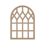 bangu Hint Pencere Ayna Kanallı Boyanabilir Dekoratif Duvar Çerçeve 18mm Ham Mdf 50x70cm