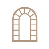bangu Hint Pencere Ayna Kanallı Boyanabilir Dekoratif Duvar Çerçeve 18mm Ham Mdf 65x100cm
