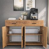Bangu Kapaklı Petek Üstü Kahve Köşesi Dolabı ( Derinlik 32 cm ) Çok Amaçlı Dresuar BPKM009 - 140 CM - Atlantik Çam