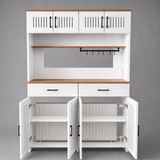 Bangu Petek Üstü Kahve Köşesi Dolabı ( Derinlik 47 cm ) 4 Kapaklı Çok Amaçlı Raf BKDM0019 - Atlantik Çam - Beyaz - 120 CM