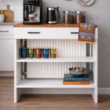 bangu Petek Üstü Kahve Köşesi Dolabı (Derinlik 47 cm) Çok Amaçlı Kahve Standı BKDM008 (ÜST ATLANTİK, 60 CM)