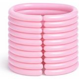 Banio Home - Banyo Perde Halkası (16'lı Paket), Shower Curtaın Hook 16 Pcs - Pembe