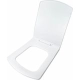 Banio Home - Kare Slim Yavaş Kapanan Termoplast Klozet Kapağı, Soft Close Thermoplastıc - Beyaz