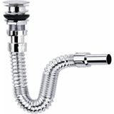 Banio Home - Krom Basmalı Pop-Up Körüklü Sifon, Chrome Pop-Up Siphon