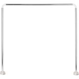 Banio Home - Krom Köşeli (L) ve (U) Banyo Perde Askısı - Duş Borusu (80*80*80 Cm) - 80 x 80 cm