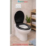 Banio Home Siyah Eko Hijyenik Klozet Kapağı Kolay Kurulum Özelliği ile Şık ve Dayanıklı