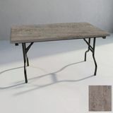 Banket Katlanır Masa (Werzalit, Allzalit. Vermodin Tabla 80X140) - Kahve Oxid