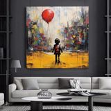 Banksy Balonla Uçan Çocuk Kanvası, Duvar Dekoru Posteri