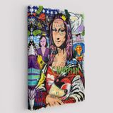 Banksy PopArt Sokak Sanatı, Mona Lisa Dekoratif Kanvas Tablo, Duvar Dekoru 5306