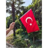Bannersbay Sopalı Türk Bayrağı - 40 Adet - 40x60 cm - Miting Bayrağı