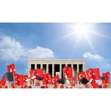 Bannersbay Sopalı Türk Bayrağı - 50 Adet - 50x75 cm - Miting Bayrağı