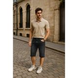 Banny Jeans Erkek Esnek Likralı Jean Şort - Gri - 32