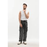 Banny Jeans Erkek Kargo Cepli Jean Pantolon - Gri