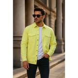 Banny Jeans Erkek Oversize Jean Gömlek Neon Yeşil - XL