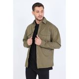 Banny Jeans Haki Erkek Oversize Jean Gömlek