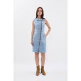 BANNY JEANS Kadın Açık Mavi Fermuarlı Jean Elbise