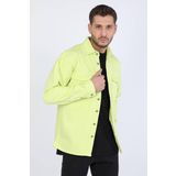 Banny Jeans Neon Yeşil Erkek Oversize Jean Gömlek