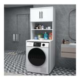 Banos Banyo Banos Ahşap-Antrasit MDF 100 cm Lavabolu Banyo Dolabı Ayaksız Tasarım 2 Kapaklı - Yok - Atlantik Çam