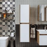 Banos Banyo Roomart Bd2 Ayaksız 2 Kapaklı Ahşap-Mat Beyaz 130 x 35 cm Banyo Boy Dolabı BANOS1755 - Atlantik Çam - Beyaz - Yok