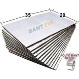 Bant Evi 10 Adet 35x20cm Ziftli Oto Ses ve Su Yalıtım Pedi Folyolu Gürültü ve Nem Kalkanı Kendinden Yapışkanlı