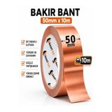 BANT EVİ Bakır Bant 50mm x 10metre İki Taraflı iletken Bakır Bant