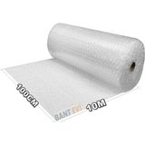 Bant Evi Balonlu Naylon Patpat 100CM Genişlikte Rulo Havalı Eşya Koruma Ambalaj Pat Pat (100CM x 10M) - Şeffaf - Standart