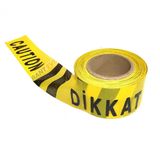 Bant Evi Dikkat Caution İkaz Bandı Emniyet Şeridi 50metre Sarı Siyah İkaz Şeridi Caution (Yapışkansız)