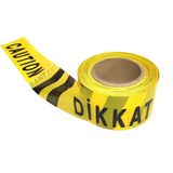 Bant Evi Dikkat Caution İkaz Bandı Emniyet Şeridi 75 mm x 250 m Sarı Siyah İkaz Şeridi Caution