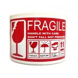 Bant Evi Fragile Handle With Care İngilizce Etiket 10cm x 5cm 1 Rulo 250 Adet Dikkat Kırılır İngilizce Etiket
