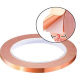 Bant Evi İletken Bakır Bant İnce 3mm Genişlikte, 10metre Uzunlukta İki Taraflı İletken - 3mm x 10metre