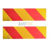 Bant Evi Kamyon Arkası Reflektör Tüvtürk Onaylı Fosforlu Tır Kamyon Dorse Çekici Arkası Reflektör Levha 14 Cm X 56.5 Cm 1 Çift E37 Tüvtürk Uyumlu