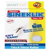 Bant Evi Yapışkanlı Sineklik Hazır Bantlı Sineklik (Çift Kanat (125x150cm))
