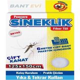 Bant Evi Yapışkanlı Sineklik Hazır Sineklik Bantlı Pencere Sinekliği - Çift Kanat (125x150cm)