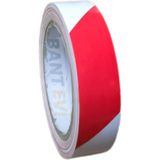 Bant Evi Yer İşaretleme Bandı 25 mm x 30 mt Kırmızı Beyaz Zemin İşaretleme Bandı Kırmızı-Beyaz